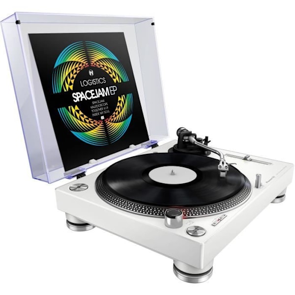 PIONEER PLX-500 White - 3-nopeuksinen suorakäyttöinen levysoitin (33-45-78 rpm) sisäänrakennetulla esivahvistimella ja USB-portilla