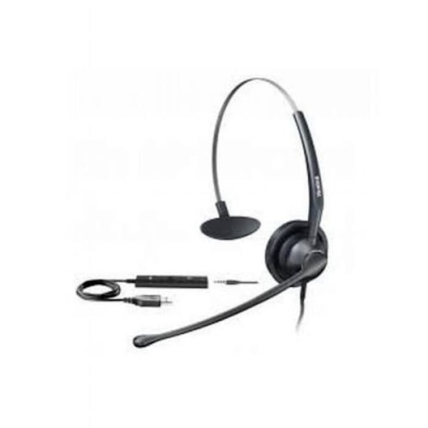 Yealink YHS36 - Headset - On-Ear - kabelbunden - Quick Disconnect - Geräuschisolierung - Schwarz und Silber - 1308020