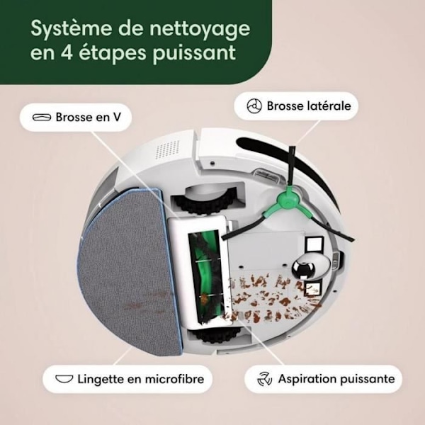 Robotstøvsuger - IROBOT Y011240 Essential Roomba Combo - 400 ml - Hvid hvid