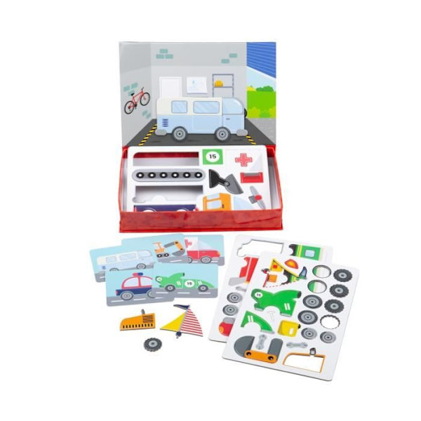Legetøj - BIGJIGS - Mag-Play Mechanic - Opmuntrer til kreativitet og historiefortælling - Indendørs - Blandet