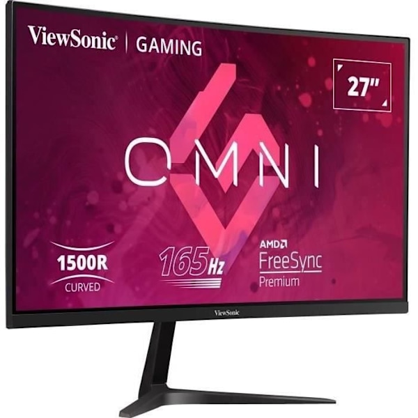 Kaareva PC-peli näyttö - VIEWSONIC - 27" - VX2718-2KPC-MHD - QHD - VA-paneeli - 1 ms - 180Hz - 2 x HDMI / DisplayPort -