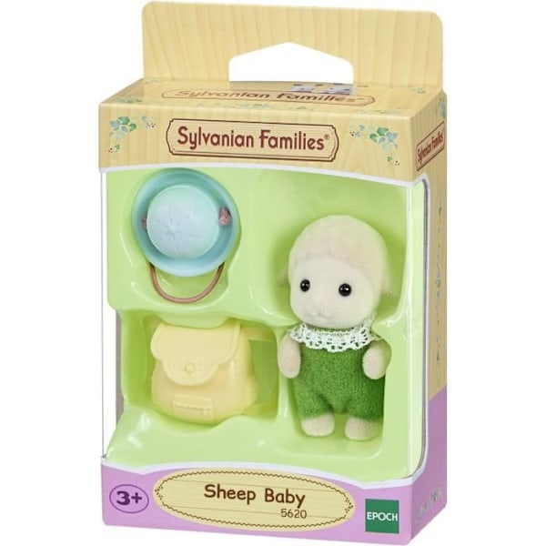 SYLVANIAN FAMILIES - Babyfår med hat og taske - Beige farve - Blandet - Fra 3 år Flerfarvet