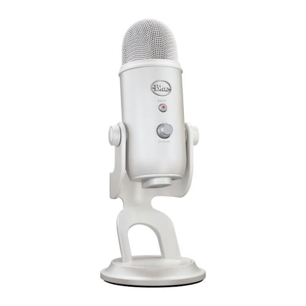 Logitech Blue Yeti Microphone USB Gaming Mikrofon til Premium Streaming, Podcast, Studio med eksklusive Streamlabs-temaer - Hvid Vit