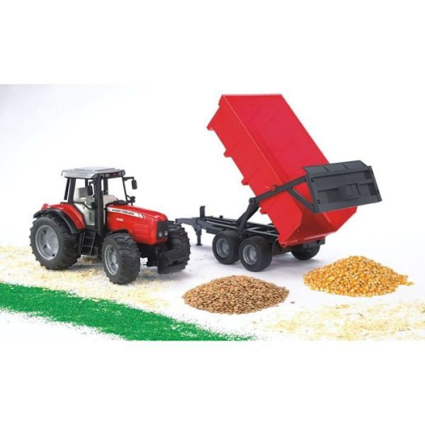 Massey Fergusson 7480 traktorin haarukka - BRUDER Flerfarvet