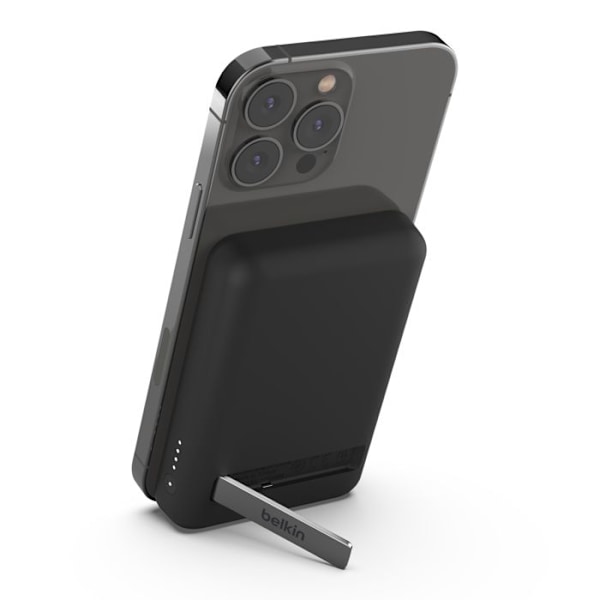 Powerbank - BELKIN - Magnetisk Wir Pb 5k - 5000 mAh - Trådløs opladning - MagSafe teknologi sort