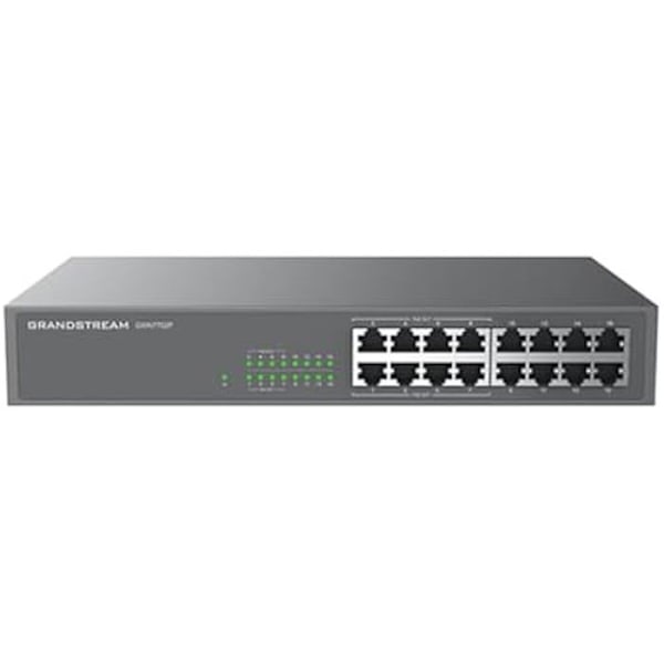 Kytkin - GRANDSTREAM - GWN7702P - 16 Porttia - 8X PoE - Vihreä teknologia