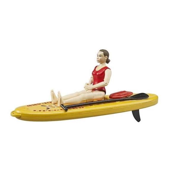 Figurin - Brudder - Lifeguard - Stand up Paddle - Gul - För barn från 4 år