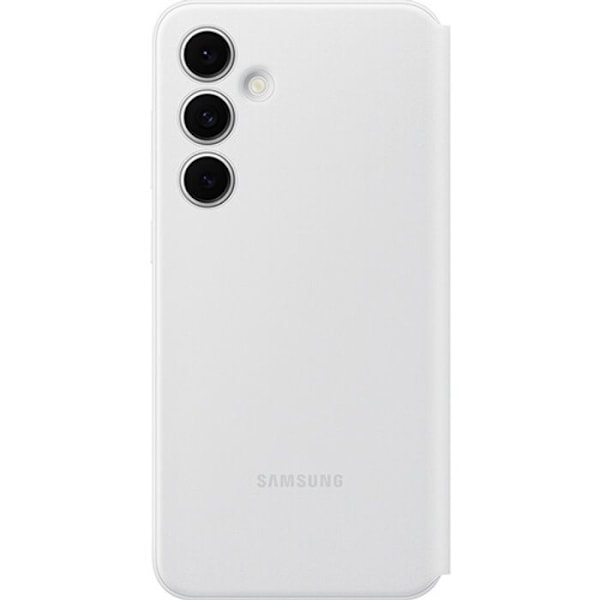 Samsung matkapuhelimen kuori ja kansi Smart View -kuori korttitelineellä Galaxy S24 FE:lle - Valkoinen