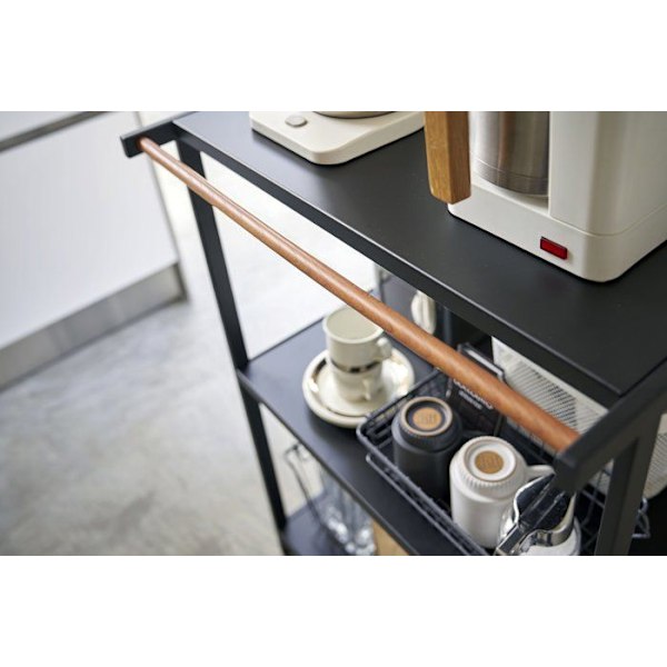 Møbel reol Yamazaki home - 3598 - Yamazaki opbevaringsreol med 3 niveauer til hjemmet - Stål - Kort - Sort