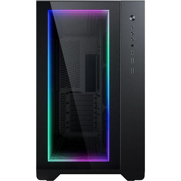 Mid-Tower E-ATX PC etui med Magnium Gear Qube 2 Infinity Mirror RGB glaspanel