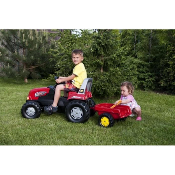 Rolly Junior pedaltraktor + Rolly Kid trailer - ROLLY LEGETØJ - Rød - Blandet - Fra 3 år Rolly Junior + Trailer