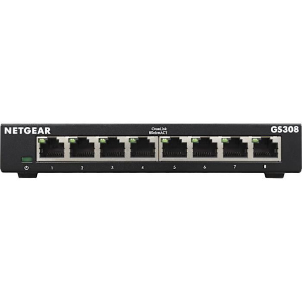 NETGEAR GS308-300PES Metal Ethernet-switch 8 Gigabit-portar (10/100/1000)