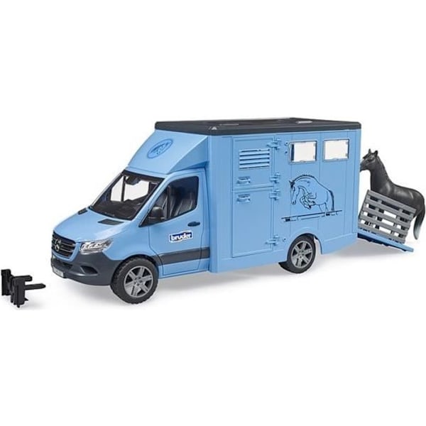 Camion Bétaillère - BRUDER - Mercedes Benz Sprinter - 1 hevonen mukana - Ulkona - 1:16