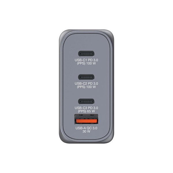 TELEFON, OPLADER, VÆG, Verbatim Gnc-100 Gan Oplader 4 Porte 100w Karakteristika Hovedfarve Grigio Antal USB-porte