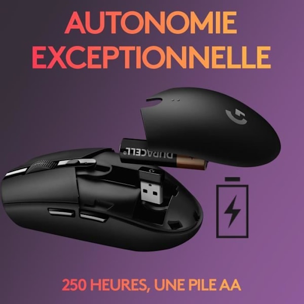 Gaming mus - Trådløs - Logitech G - G305 Lightspeed - Sort sort