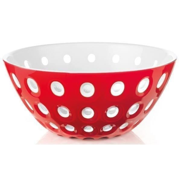 Saladier - GUZZINI - Le Murrine - 25 cm - Punainen ja valkoinen - SAN-muovi - 2.7 L punainen ja valkoinen