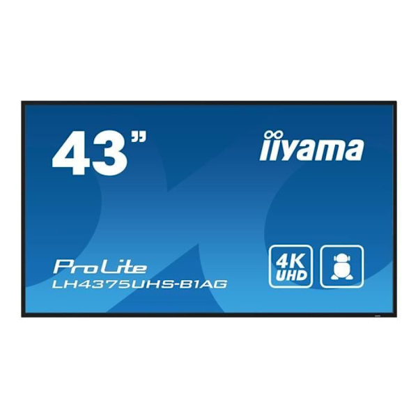 LCD-skærm - iiyama - ProLite LH4375UHS-B1AG - 43 tommer - 4K - LED-baggrundsbelysning
