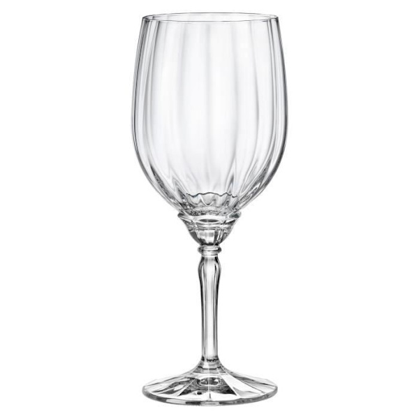 6x klare 535 ml Florian rødvinsglas - store hvide rosenglas Langstilke cocktailparty drikkeglassæt