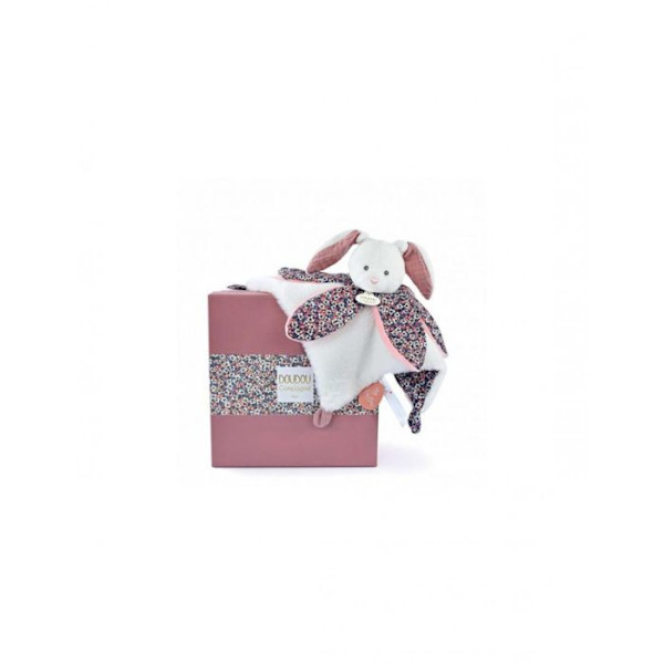 Doudou Lapin Rosa petal Samling Bohaime - Doudou og Kompagni - Hvid - Baby - Unisex - 0 måneder - Fødslen Rose, hvid og blomstrende
