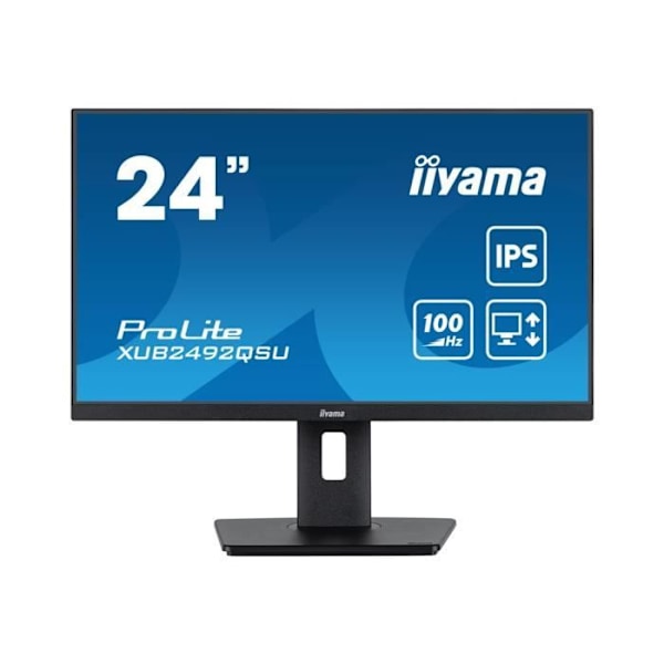 - iiyama - iiyama ProLite XUB2492QSU-B1 - LED-näyttö - 24" (23,8" katseltavissa) - 2560 x 1440 WQHD 100 Hz - IPS - 300 cd/m² - 100