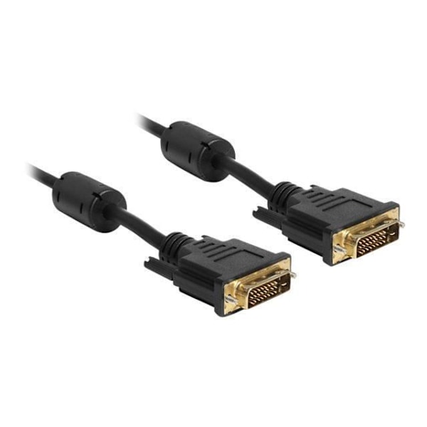 DeLOCK 83192 DVI-kabel 5 m DVI-D Svart ( - DVI-Kabel - DVI-D [M] bis DVI-D [M] - 5 m - Daumenschrauben - Schwarz) - 4043619831920