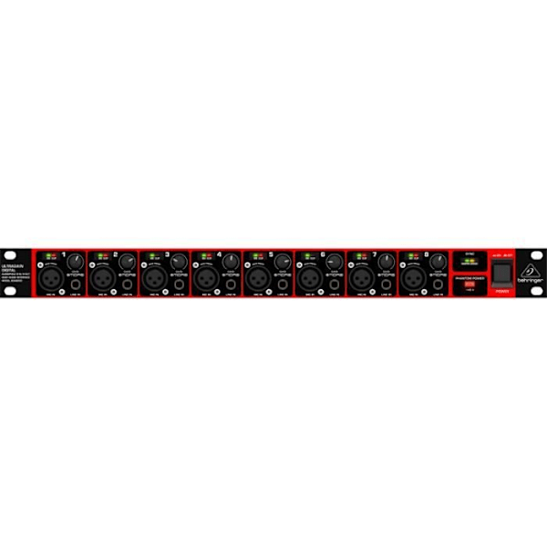 Behringer ULTRAGAIN DIGITAL ADA8200, 8 kanaler, 24 bit, 10 - 24000 Hz, -87 dB, 48 kHz, 20000 Ohm