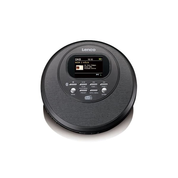 Kannettava CD-soitin DAB+/FM-radiolla ja Bluetooth®-yhteydellä - Lenco CD-500BK - Musta sort