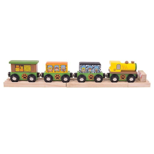 BigJigs Legetøj - Modeller - Safaritog - Garage - Station - Lufthavn - Havn - Hus - Bygning