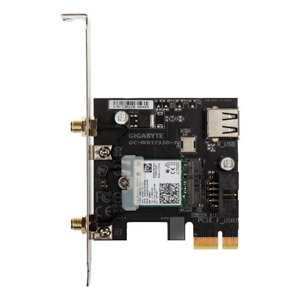 Gigabyte GC-WB1733D-I, sisäinen, langaton, PCI-E, WLAN-Bluetooth, IEEE 802.11ac, 1733 Mbit-s