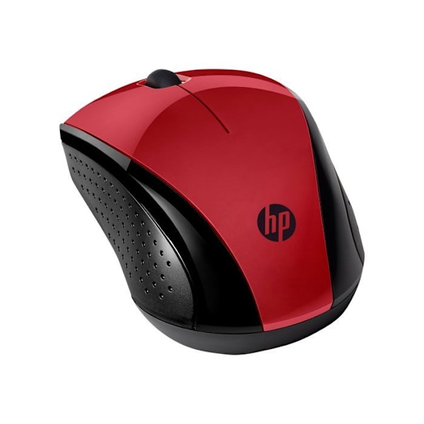 Trådløs mus - HP - 220 - Rød - 3 programmérbare knapper - Optisk Sort, Rød