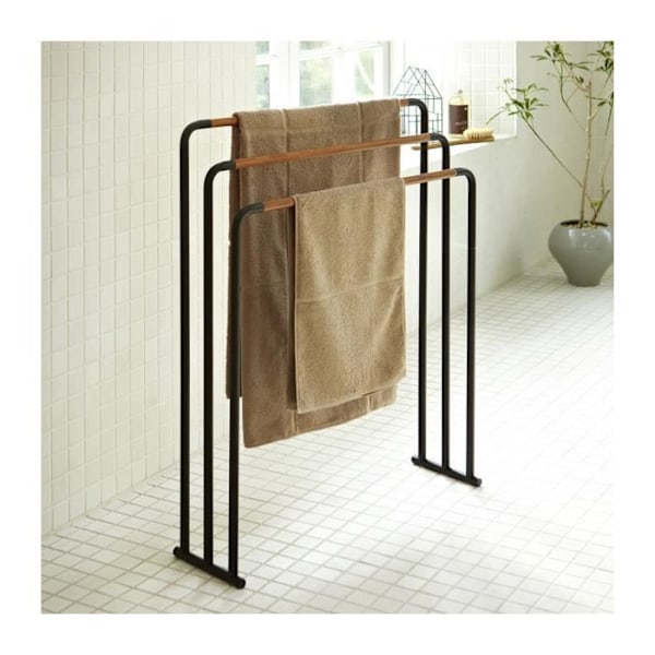 Metallinen pyyheteline 3 tangolla - Mattamusta - 70 cm X 19 cm X 83 cm - YAMAZAKI - Mattamusta