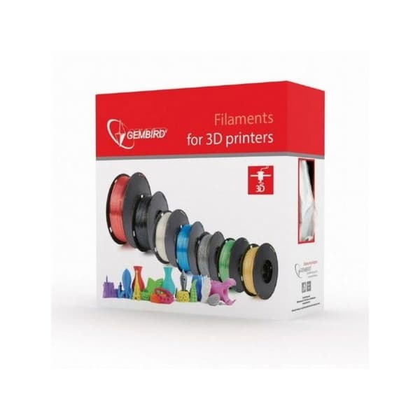 Filament 3D - GEMBIRD - 3DP-ABS1.75-01-BK - ABS Svart - 1 kg - 1,75 mm