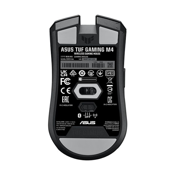 Trådløs mus - ASUS - TUF M4 - 6 programmerbare knapper - RGB LED-baggrundsbelysning - 12000 dpi