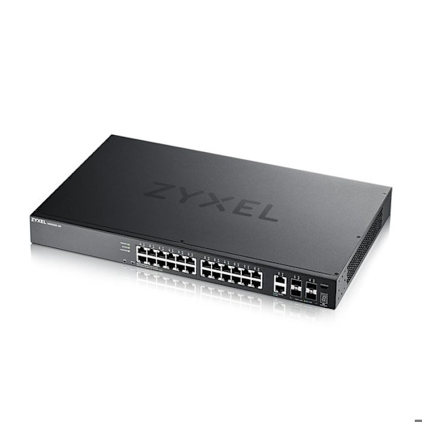 Switch - ZYXEL - XGS2220-30 - 24 porte - 6 10G uplink - L3 adgang og stabling Sort