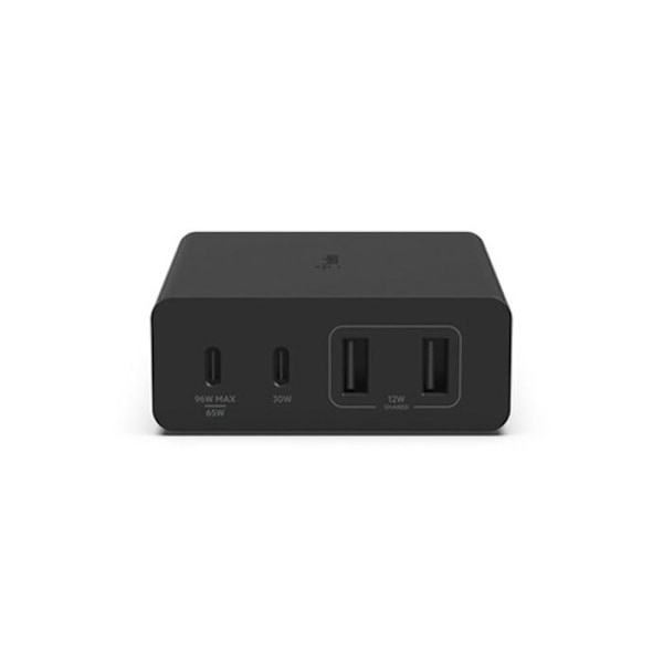 Lader - Belkin - DOCK 108W - 4 porte - USB-C og USB-A - Intelligent Power Sharing Sort