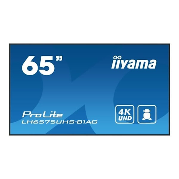 LED-baglyst LCD fladskærm - iiyama ProLite LH6575UHS-B1AG - Klasse 65 - 4K - Sort