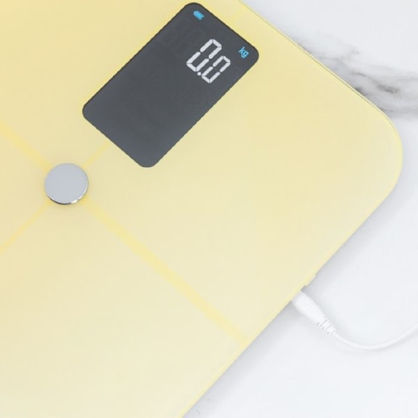 Cecotec Smart Body Scale Surface Precision 10400 Smart Healthy Vision keltainen. Bioimpedanssin mittaus, Suuri näyttö, Jopa