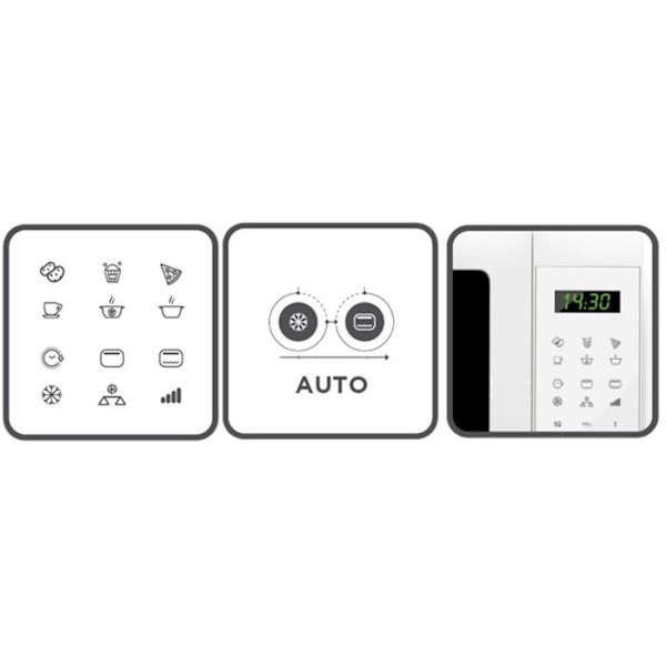 Mikroovn BLACK+DECKER BXMZ701E 700W, 20L, 10 niveau + grillfunktion, optøsningsfunktion, timer 99 min, automatisk menu