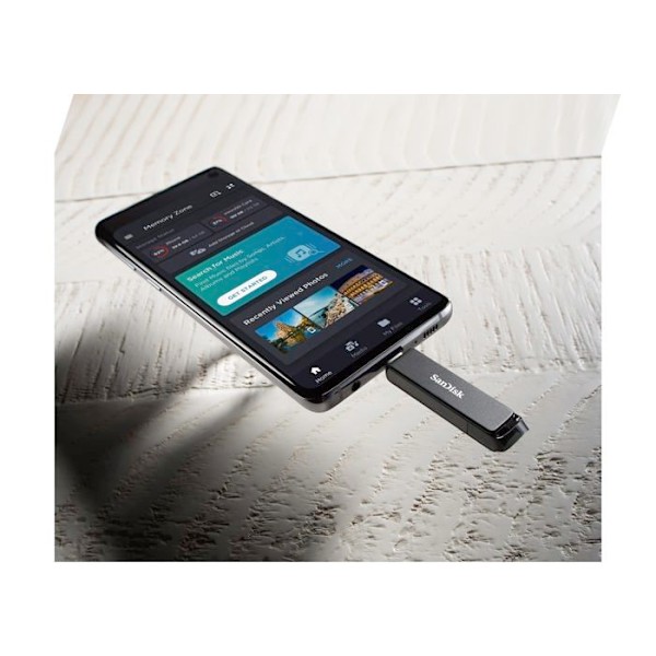 USB-minne - SanDisk - Ultra USB Typ C - 256 Go - USB 3.0 - Svart