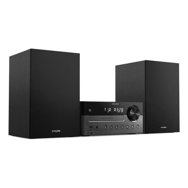 Philips TAM4505M2/12 Mikrosystem Hi-Fi 80W med Bluetooth, DAB+, CD, USB - Svart/Grå