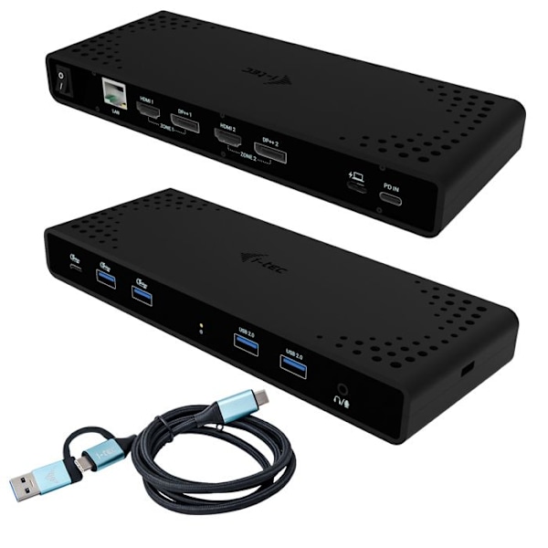 I-TEC Universal Dual 4K Näyttö Svart