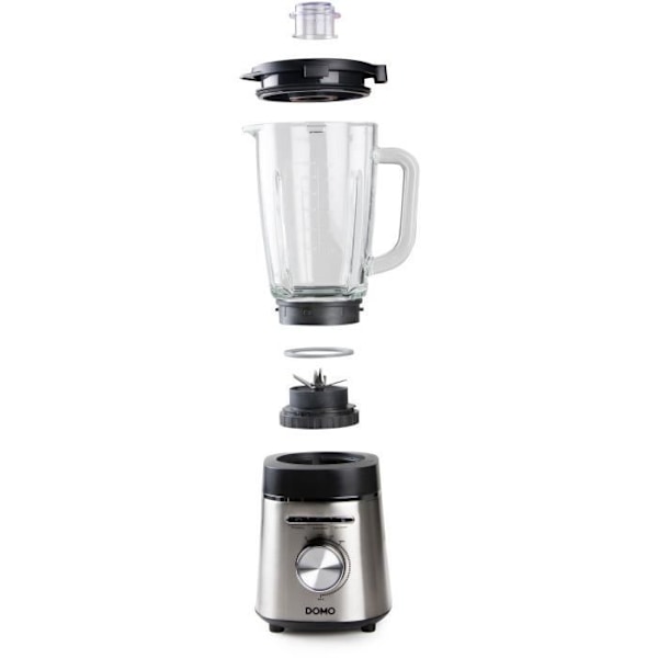 Blender - DOMO - DO740BL - Høj hastighed - 1400 W - 1,75 L - Grå Grå