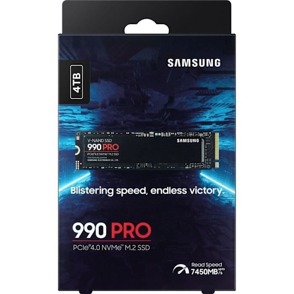 Sisäinen SSD Samsung Kannettava 990 Pro MZ-V9P4T0BW 4 T0 Musta