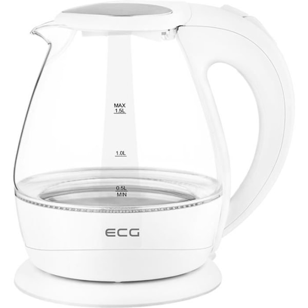 ECG RK1520 - El-glaskedel 1,5L - 2200W - blå belysning