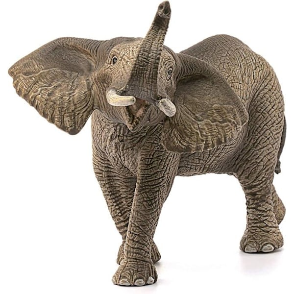 Schleich figur 14762 - afrikansk mandlig elefant fra savannen - 18,7 x 10 x 12,7 cm Grå