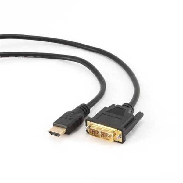 Gembird CC-HDMI-DVI-0.5 M Videokaapelisovitin - videokaapelisovittimet (HDMI, DVI, uros, uros/uros, uros, kulta)