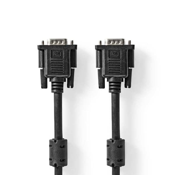 VGA-kabel - VLCP - 1,5 till 2 meter - Hanhane 15 stift - Skärmad - Ferrit