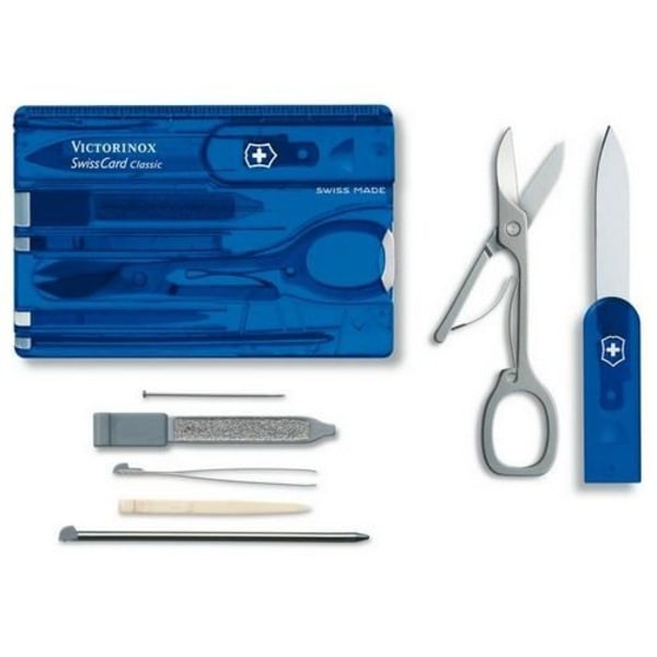 Victorinox 0.7122.T2 schweizisk lommekniv - Gennemsigtig blå - Rustfrit stål - 82 mm x 54,5 mm x 4,5 mm Genomskinlig blå