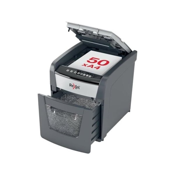 Asiakirjansilppuri - Rexel - Optimum Auto+ 50X - Ristileikkaus - 50 arkkia - 20L