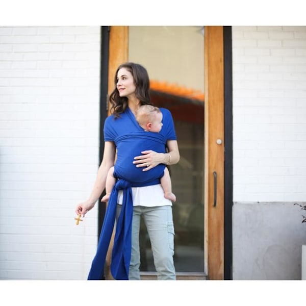 Boba Wrap Bambus Blå - Komfortabel til baby - Flere bærefunktioner Blå